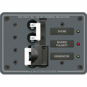 Blue Sea 8032 AC Toggle Source Selector 120V AC - 30AMP - White Switches