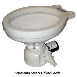 Raritan Sea Era Toilet - Household Style - Remote Intake Pump - Straight &amp; 90&deg; Discharge - Smart Toilet Control - 12v