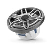 JL Audio M6 Series 7.7" Marine Coaxial Speakers w/Grey Metallic Sport Grille & Transflective™ LED Lighting - M6-770X-S-GmTi-i