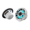 JL Audio M6 Series 6.5" Marine Coaxial Speakers w/Gloss White Sport Grille & Transflective™ LED Lighting - M6-650X-S-GwGw-i