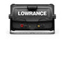 Lowrance Elite FS 12 display unit front view with connection ports for fishing and boating.