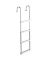 Garelick 4-step pontoon ladder, stainless steel, compact design for easy boarding and maintenance.