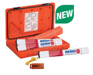 LOCATER PLUS Marine Signal Kit with distress signals and a compact, floating case for boaters.