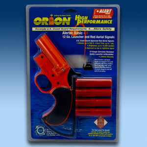 Orion Distress Signal Kit - Alterter Basic-4 includes a launcher and red aerial signals for effective safety signaling.
