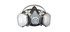 3M Paint Spray Respirator in large size with attached P95 filters for enhanced protection against organic vapors.