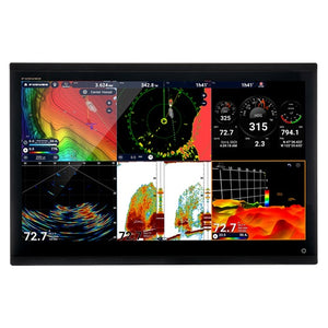 Furuno TZT24X 24-inch multifunction display showcasing advanced navigation charts and sonar data.
