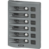 Blue Sea 4376 WeatherDeck Water Resistant Circuit Breaker Panel - 6 Position - Grey