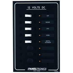 Paneltronics Standard DC 8 Position Breaker Panel w/LEDs