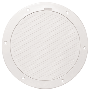 Beckson 6" Non-Skid Pry-Out Deck Plate - White