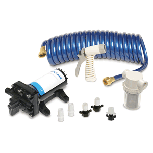 Shurflo by Pentair PRO WASHDOWN KIT&trade; II Ultimate - 12 VDC - 5.0 GPM - Includes Pump, Fittings, Nozzle, Strainer, 25&#39; Hose