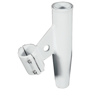 Lee's Clamp-On Rod Holder - White Aluminum - Vertical Mount - Fits 1.660" O.D. Pipe