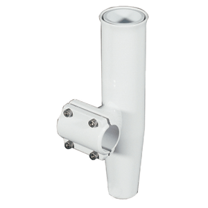 Lee's Clamp-On Rod Holder - White Aluminum - Horizontal Mount - Fits 1.660" O.D. Pipe