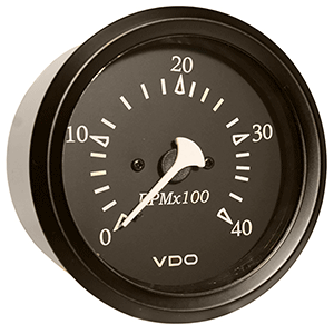 VDO Cockpit Marine 85mm (3-3/8") Diesel Tachometer - Black Dial/Bezel