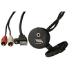 FUSION MS-CBUUSB3.5 Panel Mount USB &amp; 3.5mm Headphone Jack