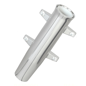 Lee&#39;s Aluminum Side Mount Rod Holder - Tulip Style - Silver Anodize