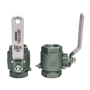 GROCO 1" NPT Stainless Steel In-Line Ball Valve