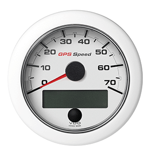 Veratron 3-3/8" (85mm) OceanLink&reg; GPS Speedometer (0-70 KN/MPH/KMH) - White Dial &amp; Bezel