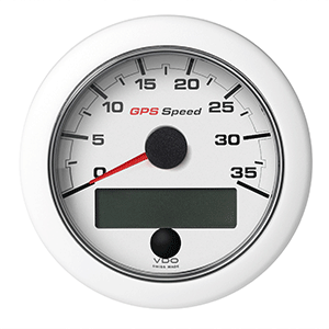 Veratron 3-3/8" (85mm) OceanLink&reg; GPS Speedometer (0-35 KN/MPH/KMH) - White Dial &amp; Bezel