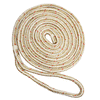 New England Ropes 5/8" x 35&#39; Nylon Double Braid Dock Line - White/Gold w/Tracer