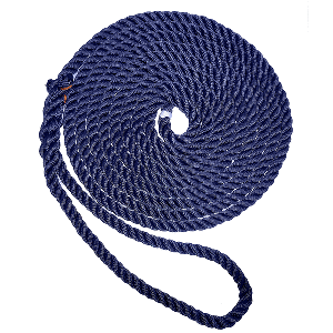 New England Ropes 1/2" X 35' Premium Nylon 3 Strand Dock Line - Navy Blue