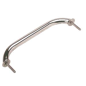 Stainless Steel Stud Mount Flanged Hand Rail w/Mounting Flange - 12"