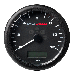 Veratron 4-1/4" (110MM) ViewLine GPS Speedometer 0-12 KNOTS/KMH/MPH - 8 to 16V Black Dial &amp; Bezel