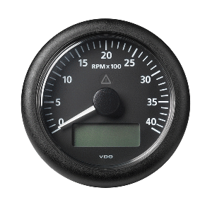 Veratron 3-3/8" (85MM) ViewLine Tach w/Multifunction Display - 0 to 4000 RPM - Black Dial &amp; Bezel