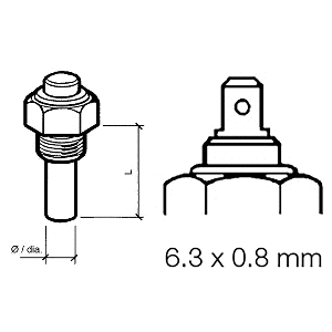 Veratron Engine Oil Temperature Sensor - Single Pole, Common Ground - 50-150&deg;C/120-300&deg;F - 6/24V - M14 x 1.5 Thread