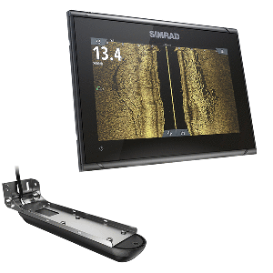 Simrad GO9 XSE Chartplotter/Fishfinder w/Active Imaging 3-in-1 Transom Mount Transducer &amp; C-MAP Discover Chart