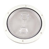 Beckson 6" Clear Center Screw Out Deck Plate - White