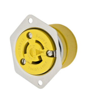 Hubbell HBL47CM15 15A 125V Locking Flanged Outlet