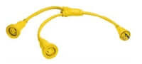 Hubbell HBL64CM56 Y Cable 2-30A Male - 1 30A Female